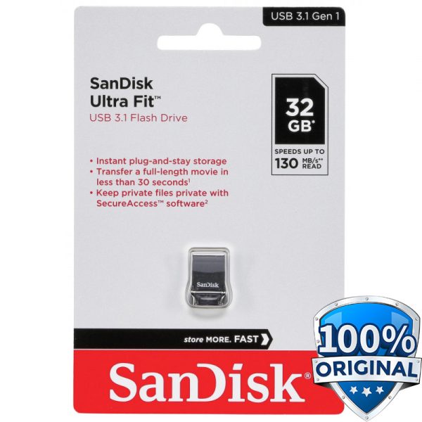 Flash usb sandisk 32G : Fit فلش یو اس بی